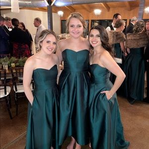 Green bridesmaid dress